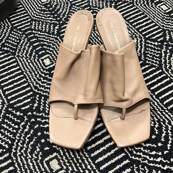 Gia x Pernille Teisbaek sand colored sandals size 38- womens 8 - Picture 2 of 6